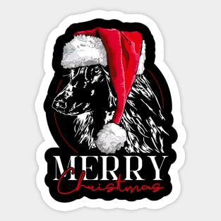 Santa Afghane Hound Merry Christmas dog mom Sticker